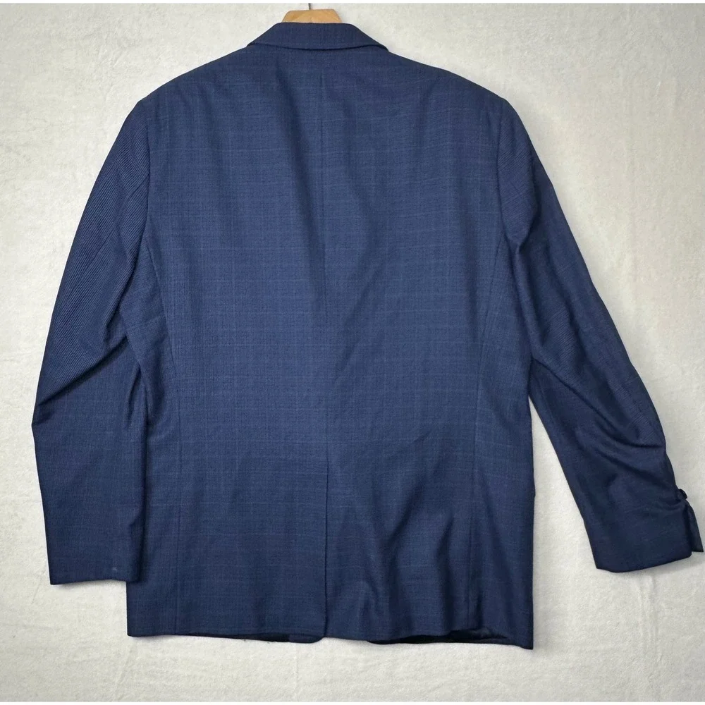 Lauren Ralph Lauren Houndstooth Blue Blazer‎ Menswear Career Business Jacket 44L
